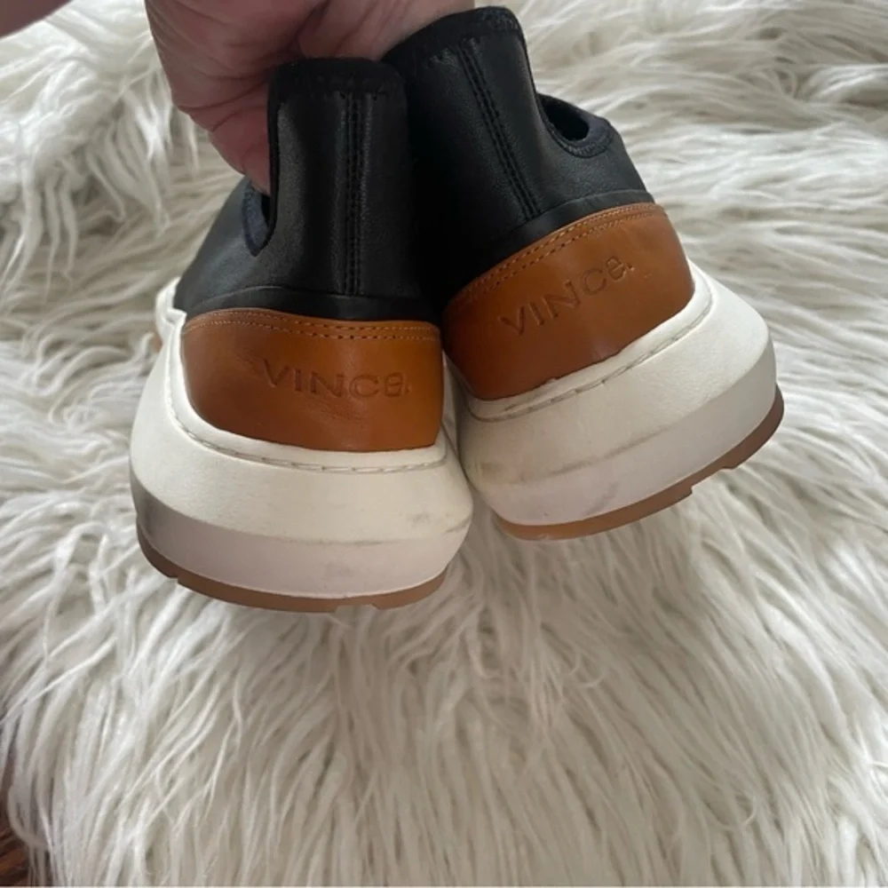 Vince Womens Shoes Vince‎ Marlon Leather Slip-On Sneakers size ladies 8.5
